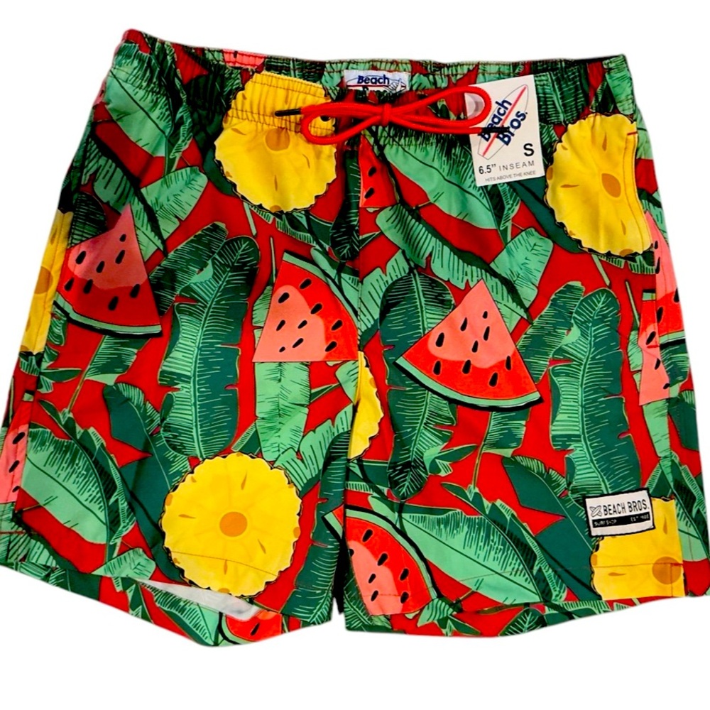 New Men’s Watermelon Beach Bros Small Trunks. (C49)